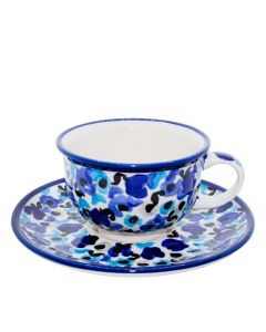Tasse mit Untertasse Krokusse (V0,2L)