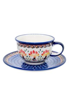 Tasse mit Untertasse Krokusse (V0,2L)