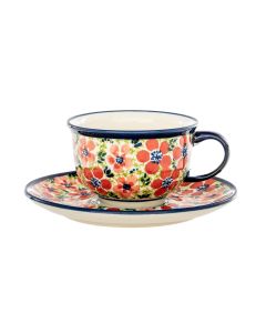 Tasse mit Untertasse Krokusse (V0,2L)