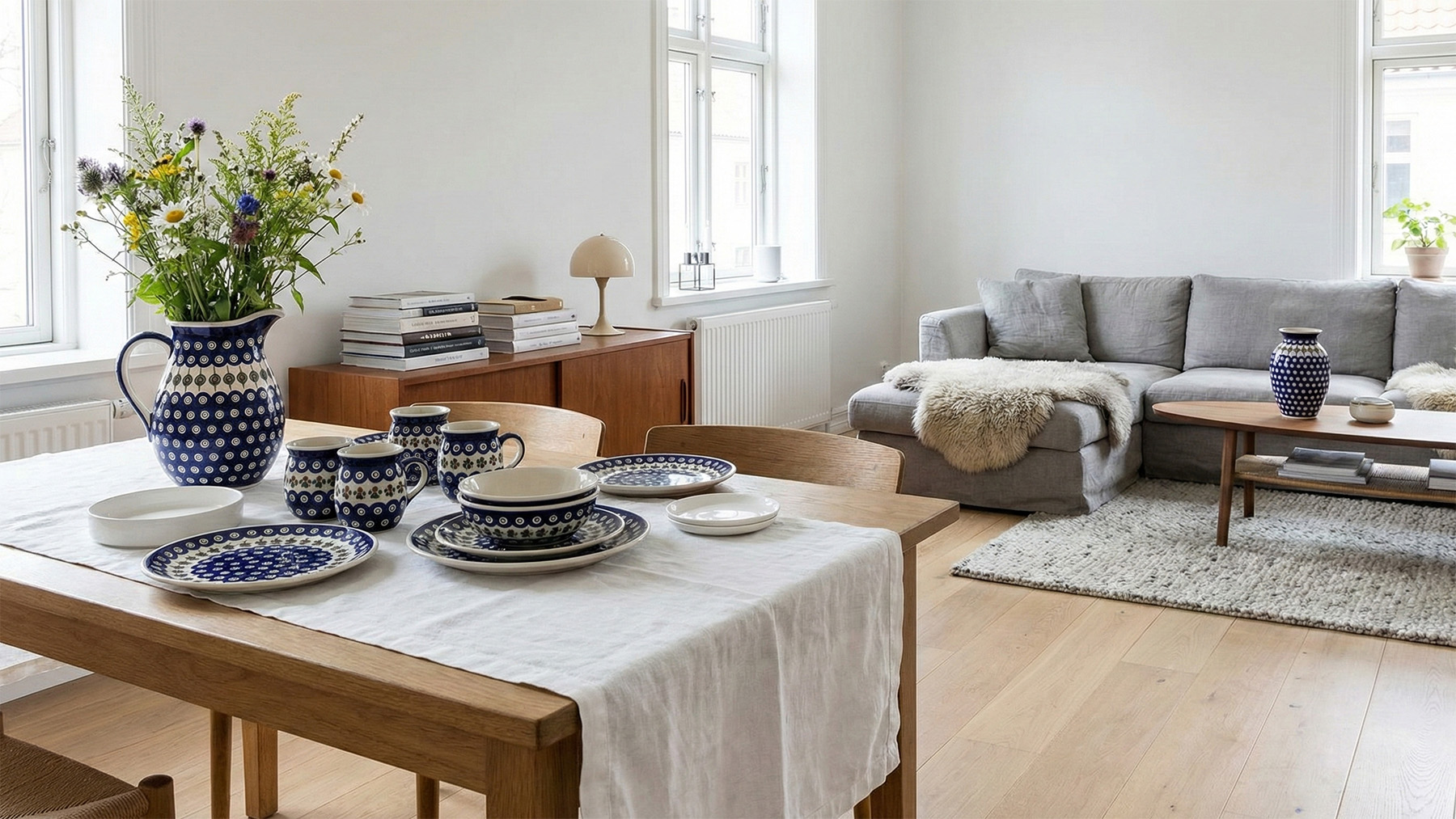 Jak wkomponować ceramikę bolesławiec w skandynawski wystrój wnętrza?